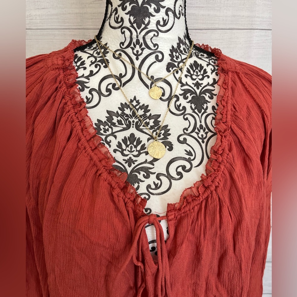 Free People | NWT Banda Long Sleeve Blouse - Picture 7 of 14